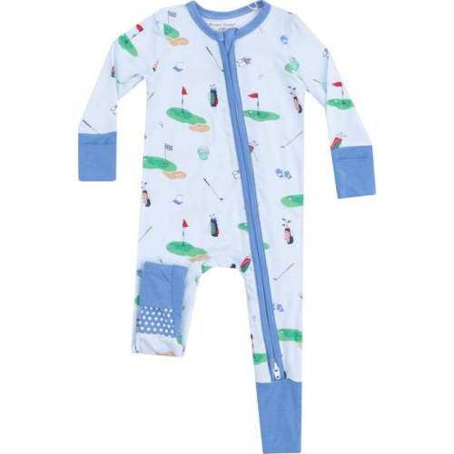 Angel Dear - Size 3 - 6 months - Zipper Romper - Golf Things, Blue