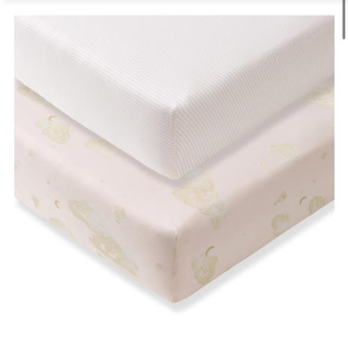 Burt’s bees Good Night Sky Organic Cotton Crib Sheets Rananculus