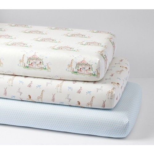 AERIN Organic Crib Sheet, Set of 3 | Pottery Barn Kids