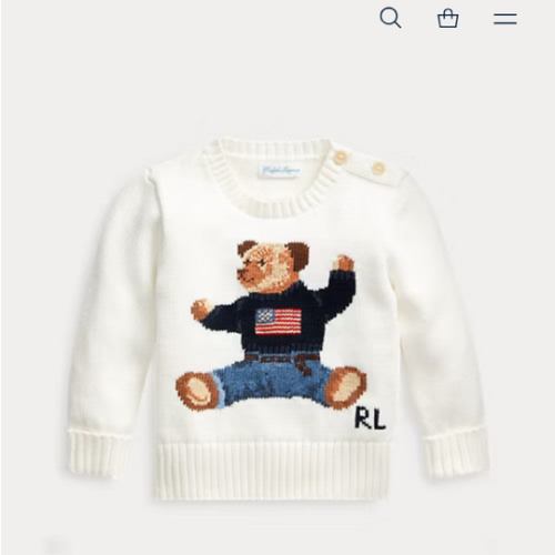 Baby Boy Polo Bear Cotton Sweater | Ralph Lauren