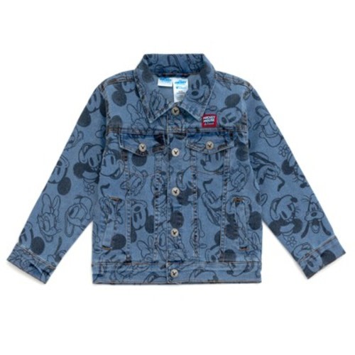 Disney Mickey Mouse Goofy Donald Duck Infant Baby Boys Denim Jacket Friends / Blue 12 Months