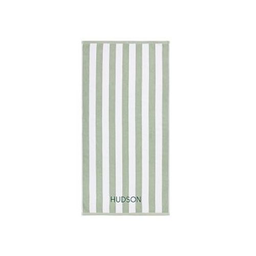 Rugby Stripe Bath Towel, Bath Towel, Sage