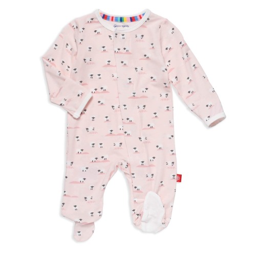 pink baa baa baby modal magnetic parent favorite footie – Magnetic Me