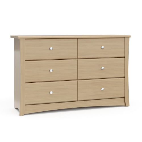 Storkcraft Crescent 6-Drawer Double Dresser Driftwood