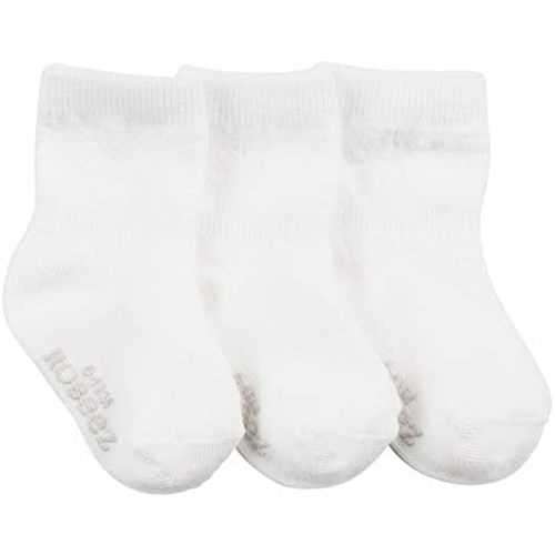 Robeez Girl's Baby, Infant, Toddler Soft Cotton Non-Slip Socks/Kickproof Seamless Design (3 Pack)