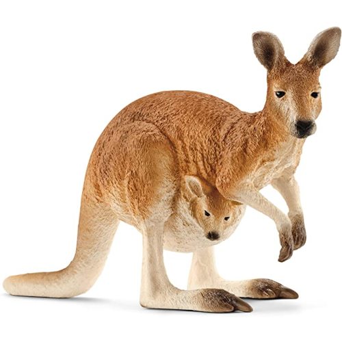 Schleich Wild Life Kangaroo Animal Figurine - Detailed Wild Animal Kangaroo Toy Figure, Durable for Education and Fun Play, Perfect for Boys and Girls, Gift for Kids Ages 3+