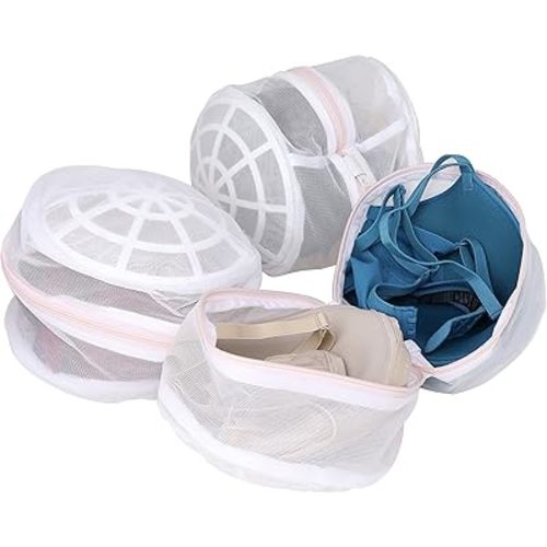 Premium Bra Wash Bag – Set of 3 Mesh Lingerie Laundry Bags for Delicates – Protects Bras, Underwear & Intimates in Washing Machine – Durable Zipper Closure – Regular Size