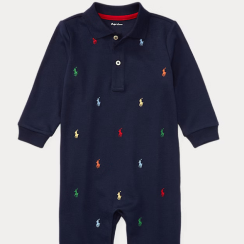 Cotton Interlock Coverall | One-Pieces Baby | Ralph Lauren