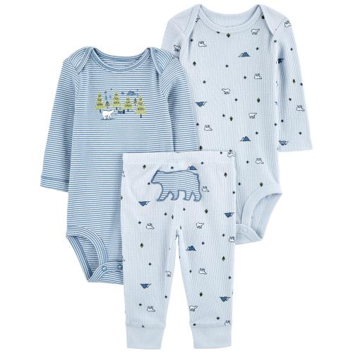Baby 3-Piece Bear Little Character Set - Style,Blue