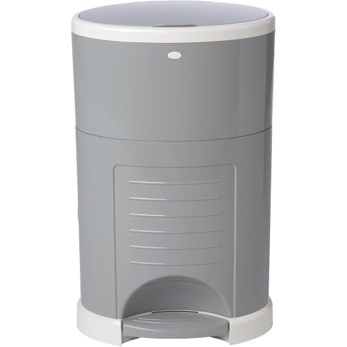 Diaper Dekor Plus Hands-Free Diaper Pail | Largest & Easiest to Use | Just Step–Drop–Done | Doesn’t Absorb Odors | Quick Bag Change | Great for Cloth Diapers | 70% Recycled Materials | EKO Gray
