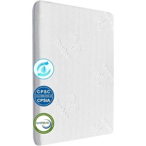 Bedside Bassinet Mattress (33 * 20 * 1.5) Bamboo Fiber and Microfiber Cover, Dual Side Gel Memory Foam Mattress. Fit for Baby Delight/Mika Micky/KoolerThings Bassinet