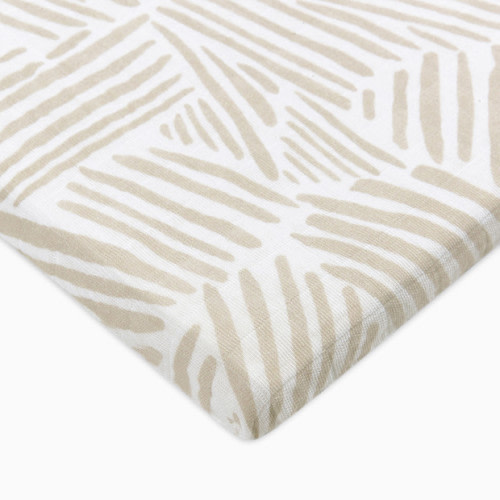 All-Stages Bassinet Sheet - Oat Stripe