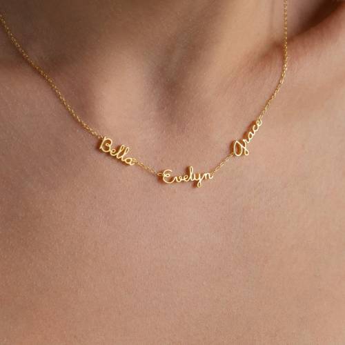 Dainty Name Necklace by Caitlyn Minimalist • Multiple Name Necklace • Personalized Family Necklace • Name Jewelry • New Mom Gift • NM129F51