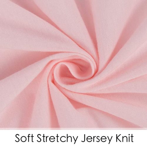 TILLYOU Changing Pad Cover Set in Soft Jersey Material Diaper Changing Table Sheets - Fits 32"/34''x16 Contoured Pad for Babies,Peachy Pink & Lt Gray