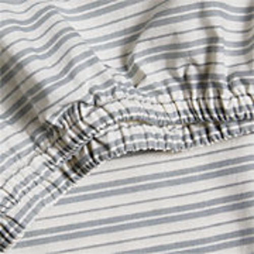 Frenchie Cloudy Blue Organic Cotton Baby Crib Fitted Sheet by Leanne Ford + Reviews | Crate and Barrel