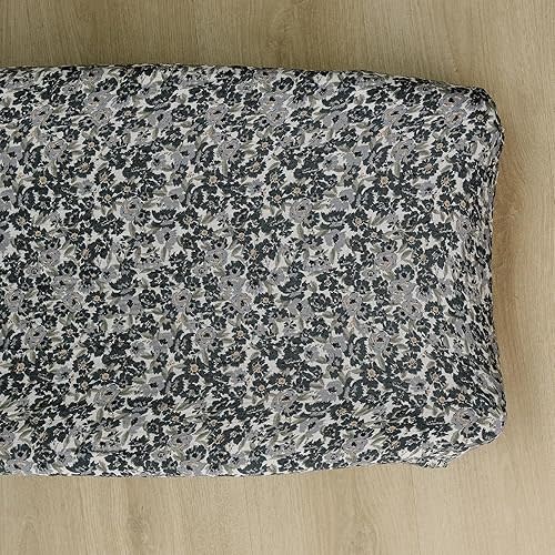 Mebie Baby Changing Pad Cover, Liberty Floral, 100% Muslin Cotton Changing Table Pad Cover for Baby Boy and Girl, Designer Nursery Decor Covers, Diaper Changing Pad Cover for Changing Station