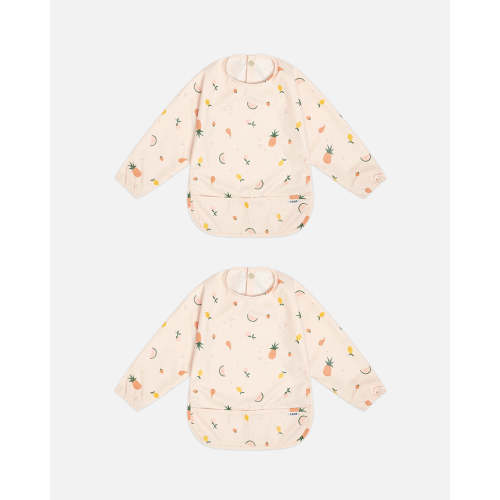 Smock Bib - Fruit Print Grapefruit / 2 Pack