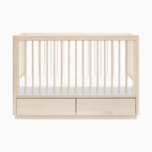 Bento 3-in-1 Storage Crib with Toddler Bed Conversion Kit - Washed Natural