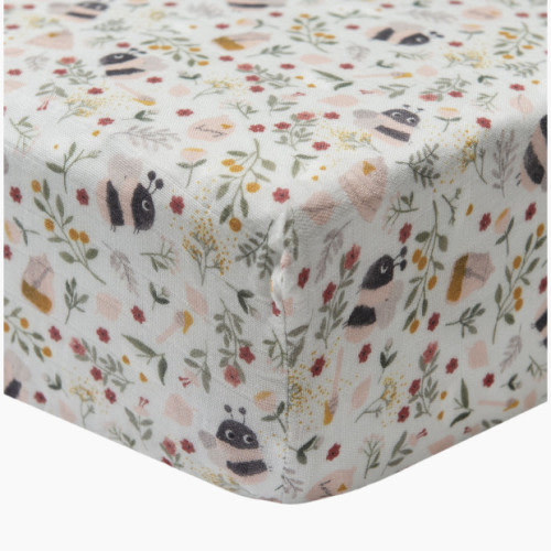 Loulou Lollipop Cotton & Bamboo Fitted Crib Sheet - Bumble Bees