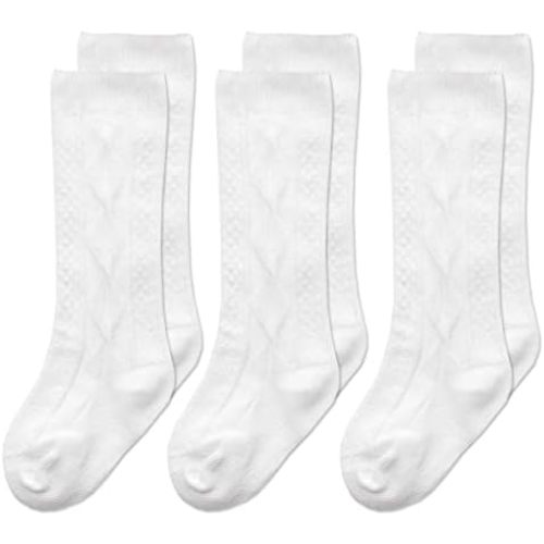 EPEIUS Unisex-Baby Seamless Ribbed/Cable Knit Knee High Socks (Pack of 3/6)