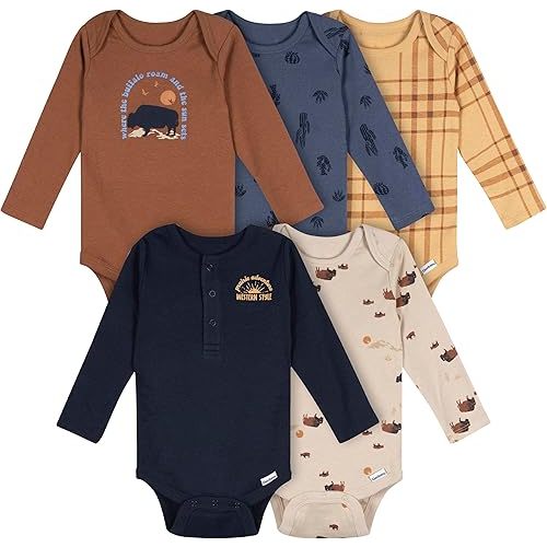Gerber Baby Boys' 6-Pack Long-Sleeve Onesies Bodysuit