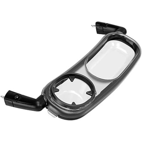 Snack Tray Fits for UPPAbaby Vista/Vista V2/Vista V3/Cruz/Cruz V2/ RumbleSeat/RumbleSeat V2, Stroller Tray with Cup Holder & Recessed Bowl, Dishwasher Safe, Quick Attachment, Folds with Stroller, Grey