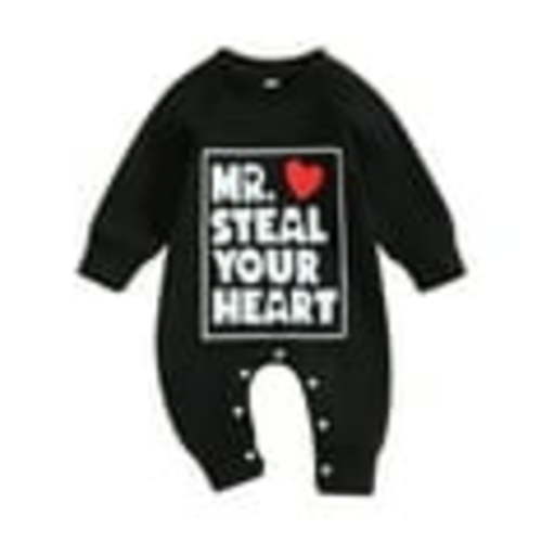 eileial Baby Boys Outfit 100% organic Cotton One-Piece Zip Front Romper Jumpsuit Pajamas,Black 0-3 Months