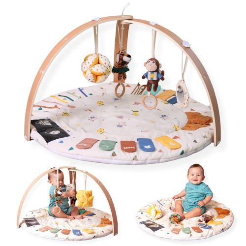 MOVA Baby Play Gym Baby Play Mat for Babies 0-6 0-12 Months Baby Tummy Time Play Mat Infant Play Mat for Babies Baby Activity Mat Gym for Floor Baby Playmat for Babies Newborn Play Mat Gift Boys Girls