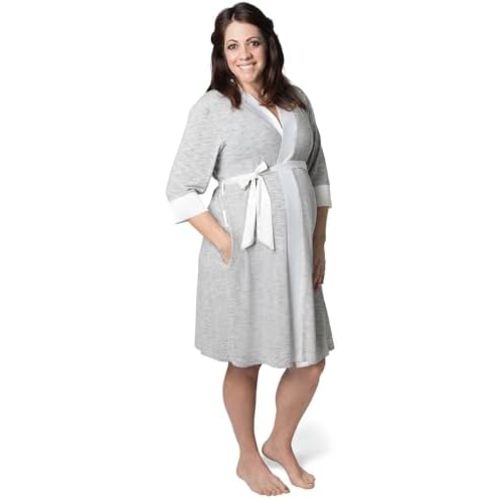 Kindred Bravely Emmaline Maternity & Nursing Robe Hospital Bag/Delivery Essential