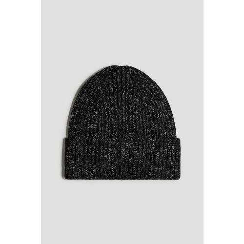 REFLECTIVE RIB-KNIT BEANIE