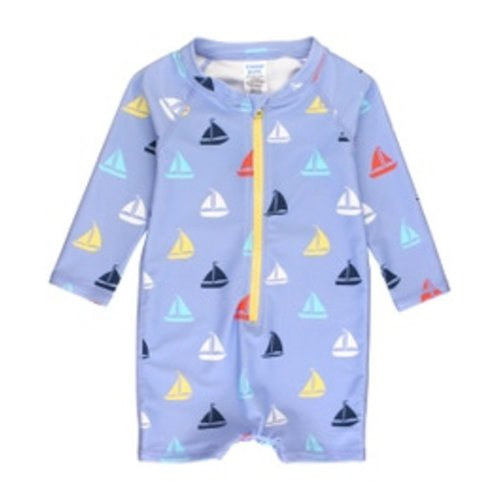 Down By The Bay Long Sleeve One Piece Rash Guard - 3-6m