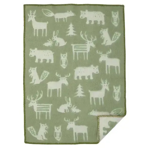 Forest ECO Lambswool Baby Blanket, Three Color Variants