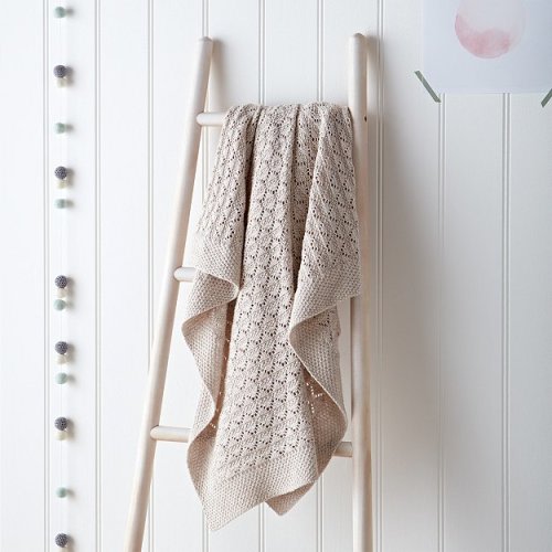 Organic Cotton Heirloom Natural Baby Blanket