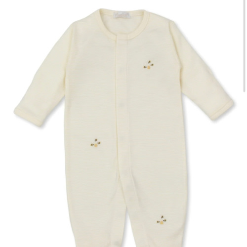 Bee Hive Hand Embroidered Footie