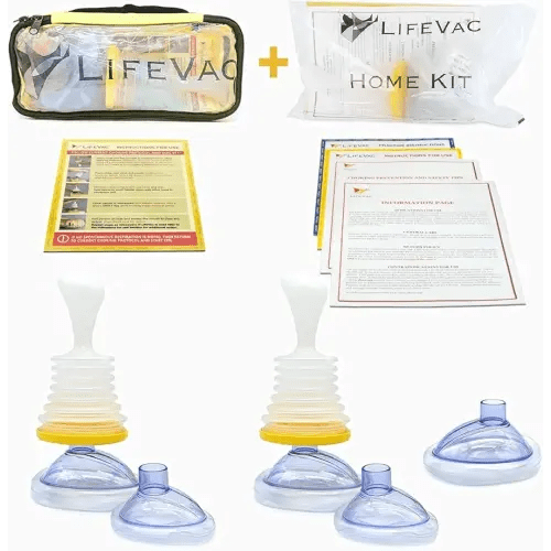 LifeVac Home and Travel Combo Kit (Canadian Version) - Choking Rescue Device, Portable Airway Suction Device | Anti Choking Device for Children & Adults