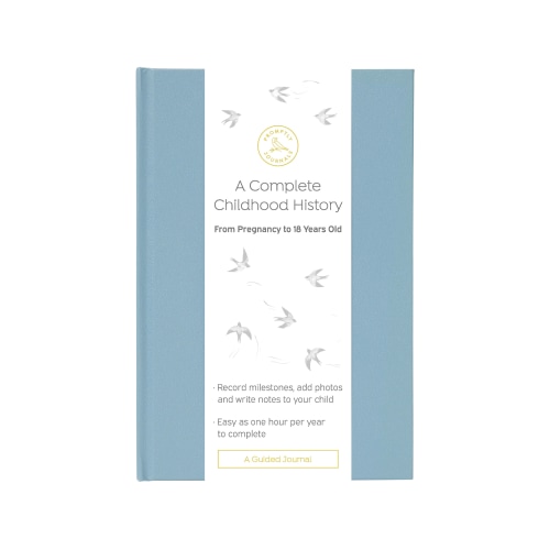 A Complete Childhood History: From Pregnancy to 18 Years Old (Dusty Blue, Leatherette)