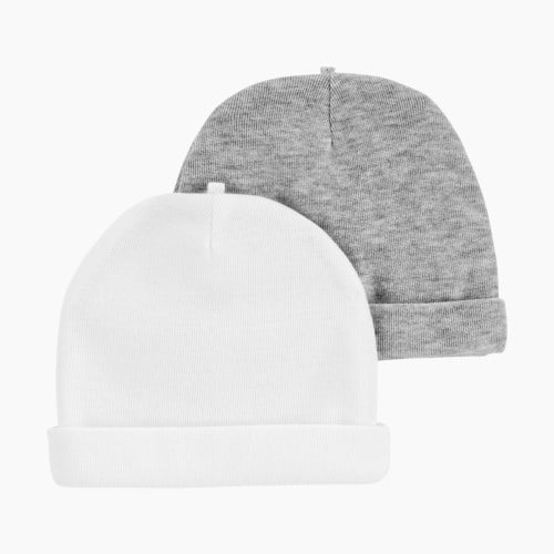 Carter's Hat (2 Pack) - White, 0-3 Months