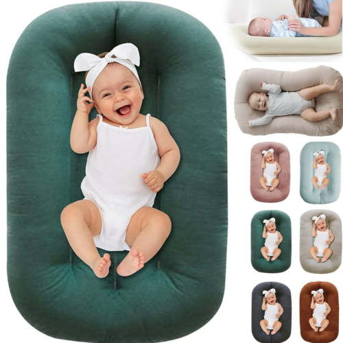 Baby Lounger,Baby Lounger for Newborn, Baby Lounger Pillow,Infant Lounger for Home and Travel, Soft Cotton, Newborn Babies Essentials Gifts