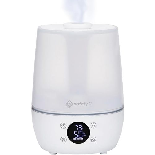 Safety 1st Humid Control Filter Free Humidifier, Detects temperature and humidity levels, White