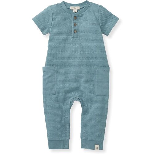 Burt's Bees Baby Baby Boys Jumpsuit, 100% Organic Cotton One-piece Short Sleeve, Long Sleeve Coverall Newborn