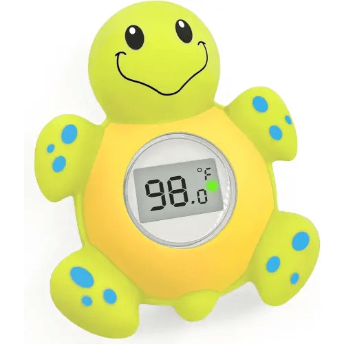 Baby Bath Thermometer Floating Toy, Baby Safety Tub Temperature Water Thermometer, Bathing Toy for Swimming Pool - Kid Toddler Baby Essentials for Newborn, Baby Shower Gifts for Mom (Turtle)