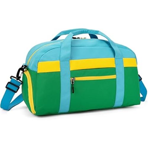 HawLander Kids Duffle Bag for Boys or Girls, Fit School Practice, or Overnight Travel (Green)