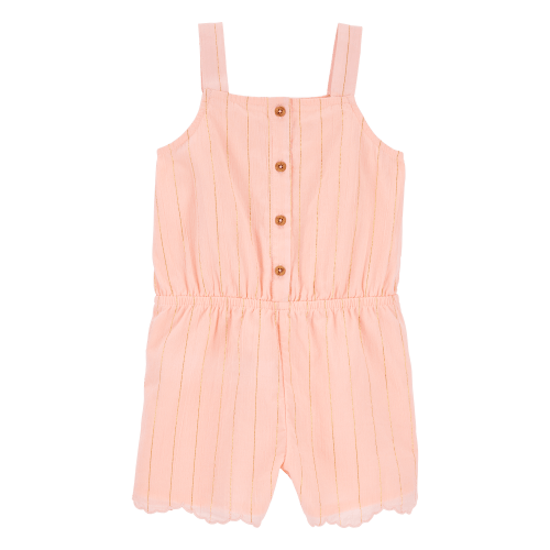 Toddler Boho Button-Up Crinkle Romper - Coral - Carter's | Carter's