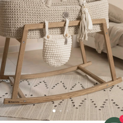 Wooden Rocking Stand for Baby Moses Basket by Anzy Home