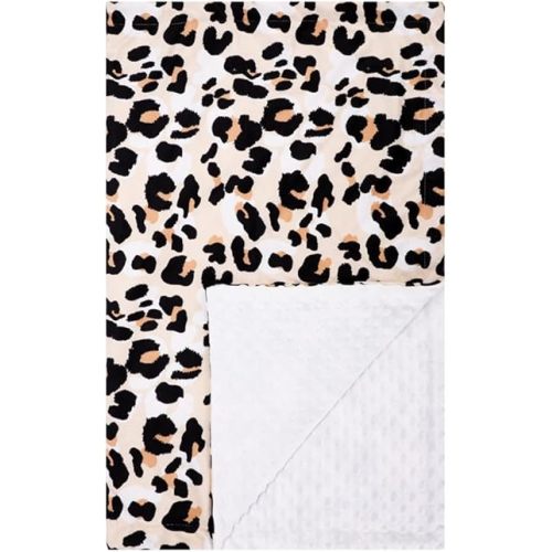 Baby Blanket for Boys Girls Super Soft Double Layer Minky with Dotted Backing Cute Cow Crib Receiving Blanket Bed Throws for Newborns Nursery Stroller Toddler 30 x 40 Inch (Leopard2)