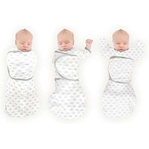 SwaddleDesigns 6-Way Omni Swaddle Sack Arms Up Swaddle for Newborn, More Options to Calm Startle Reflex, Improves Sleep