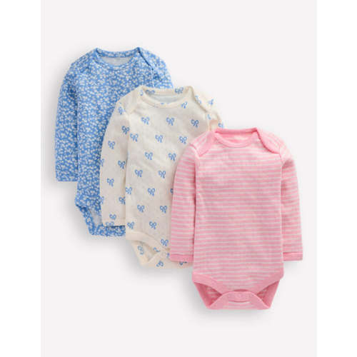 3 Pack Pointelle Bodies-Soft Ivory Tiny Bows | Boden USA