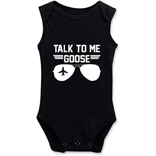 SADODER Talk to Me Goose Aviator Sunglasses Baby Onesie Short Sleeve/Sleeveless/Long Sleeve Outfits
