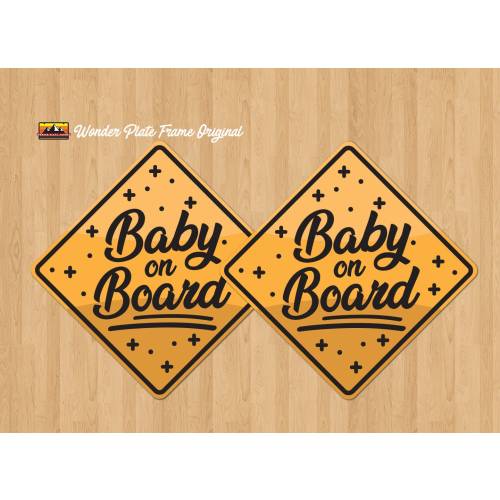 Baby on Board Magnet [2 Pack] - Safety Car Sign for Babies Easy to Remove and Install - 4&quot;x4&quot;