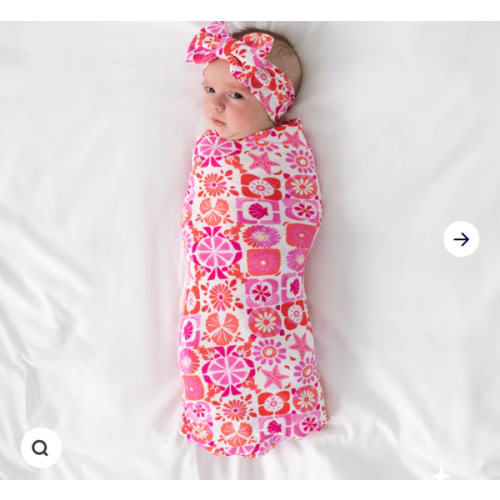 Coastal Gems Swaddle & Luxe Bow Headband Set – Little Sleepies